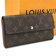 良品 ルイヴィトン モノグラム ポルトフォイユ サラ 財布 10カード 茶色