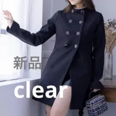 新品】タグ付　定価14,300円☆Clear クリアミドル丈　ダブルボタンコート
