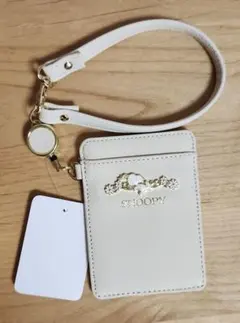 スヌーピー リール付きパスケース 定期入れ