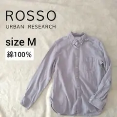 アーバンリサーチ ロッソ rosso 長袖ネルシャツ 綿 起毛 グレー メンズM