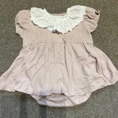 今週末まで！薄いピンクのレース襟ベビードレス