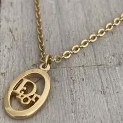 Christian Dior ディオール ネックレス 楕円Diorロゴ