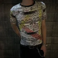 55DSL 総柄プリント Tシャツ 半袖 マルチカラー Y2K ストリートのサムネイル