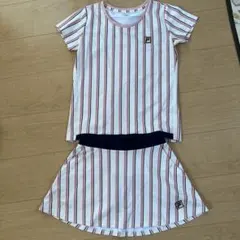 FILA ストライプ ゲームシャツ　スコート S ジュニアおすすめ