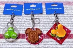 ディズニー パークフード キーチェーン キーホルダー 3種セット