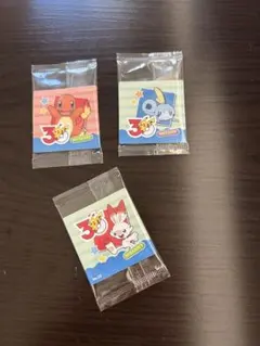ポケモンスナックボックス30周年シール　ヒトカゲ　メッソン　ヒバニー