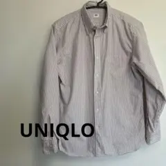 UNIQLO ストライプ 長袖シャツ S