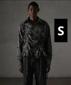 〈GRANCY〉シャーリングデザインブリーチ チェックシャツ