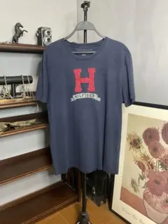 TOMMY HILFIGER ロゴプリント Tシャツ ネイビー Lサイズ