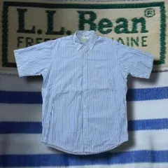 80〜90s L.L.BEAN 半袖ストライプシャツ ボタンダウン USA製