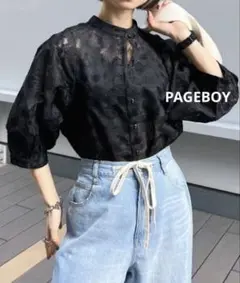 PAGEBOY フラワーオーガンジー2WAYブラウス ページボーイ