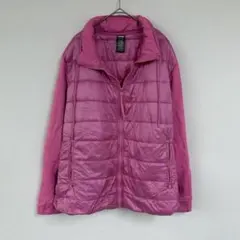 AVA【XXXL(22)】キルティングジャケット ピンク 中綿 アウター 大きめ