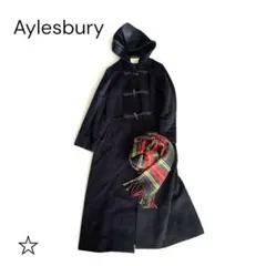 アリスバーリー ロングダッフルコート アンゴラ紺 9号 Aライン