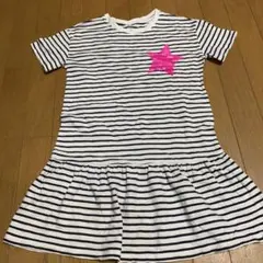 GAP KIDS ストライプ 半袖ワンピース M