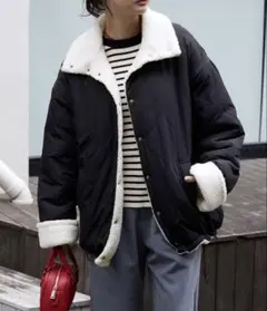 2WAY リバーシブル ボア×キルティング中綿ジャケット