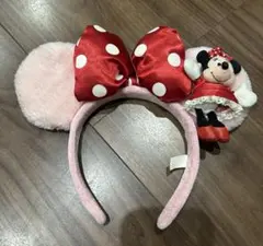 ディズニーリゾート カチューシャ ミニーマウス ピンク
