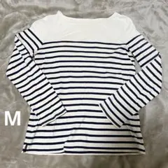 無印良品　長袖トップス　ボーダー　M レディース