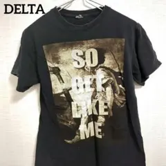 ★ US古着 DELTA デルタ アートTシャツ バンドT ブラック 黒
