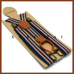 ストライプ サスペンダーメンズ 調節可能 シンプル フォーマル 結婚式Y型