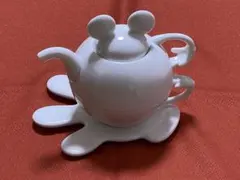 美品 東京ディズニーランド ティーポット、カップ 、プレート 陶器製
