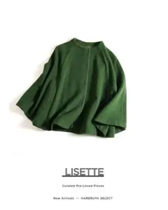 824y*リゼッタ LISETTE ウール ポンチョ ショート コートのサムネイル