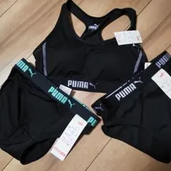 タグ付き新品 PUMA スポーツブラとショーツセット Sサイズ 計3枚セット