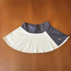 FILA フレアスカート M ホワイト/グレー