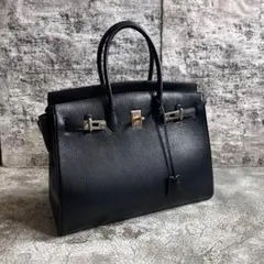 上質 フラップハンドバッグ トートバッグ 黒