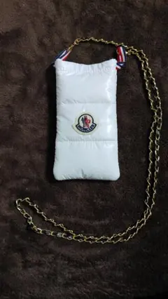 新品‼️モンクレール 小物入れ ポーチMONCLER ポシェット スマホ入れ 白