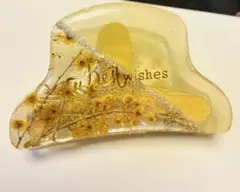 レジンハンドメイドヘアクリップミモザ