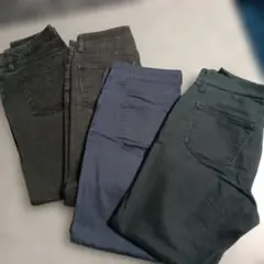 レディース パンツ ズボン ブラック 4枚