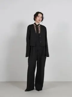 No-Collar Jacket Overalls Setのサムネイル