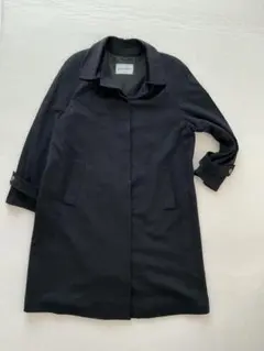 【高級】 イタリア製　チェスターコート　ロング　カシミヤ　黒　モード　エレガント