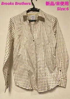 【新品/未使用/タグ無】Brooks Brothers ドット柄シャツ サイズ6