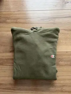 Champion オリーブグリーン フード付きパーカー
