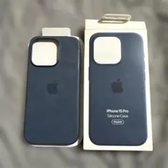 iPhone 15 Pro シリコンケース ダークブルー