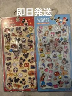 プチドロップステッカー ミッキーマウス ミッキー＆フレンズ 2枚セット