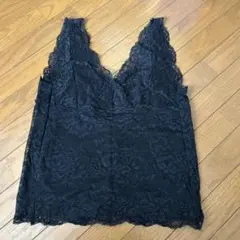 ブラックレースキャミソール Lサイズ