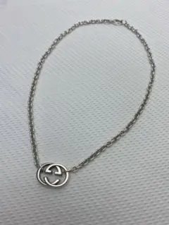 G016 グッチ SV925 インターロッキング GG ペンダント ネックレス