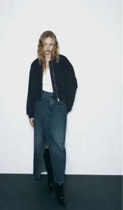 ZARA クロップドボンバージャケット