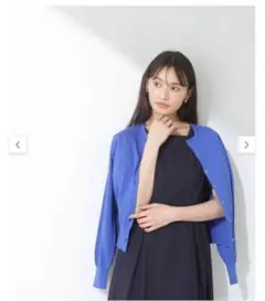 ☆23年モデル☆NBB ファインハイゲージニット　カーディガン ブルー　FREE