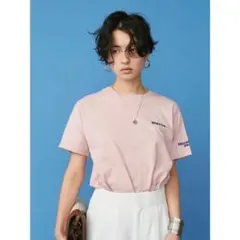 Ungrid エンブロイダリーTシャツ ピンク 刺繍ロゴのサムネイル