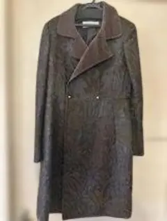 SPORTMAX（スポーツマックス）ブラウン　ジャガード織りダブルブレストコート