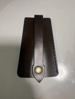 本革 ベル型 キーケース クロシェット レザー 鍵入れ ダークブラウン