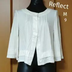 Reflect カーディガン オシャレ プリーツ 白 SIZE9（M）