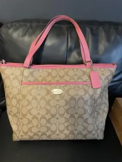 COACH コーチ シグネチャー トートバッグ ピンク 未使用 - メルカリ