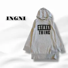 イング INGNI ロング丈パーカー ビッグロゴ カジュアル 5423