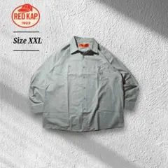 REDKAPレッドキャップワークシャツ無地長袖グレー系XXL