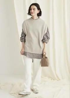 CRAFT STANDARD BOUTIQUE クルーネックニットベストのサムネイル