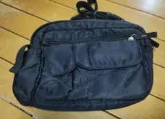 ショルダーバックウェストバッグブラックW250H180D90mm164g（Ⅰ）